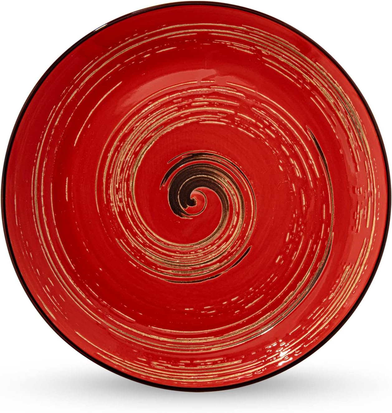 Wilmax Runde Porzellanteller 20.5 cm, 6er Set, rot – WL-669212/A6