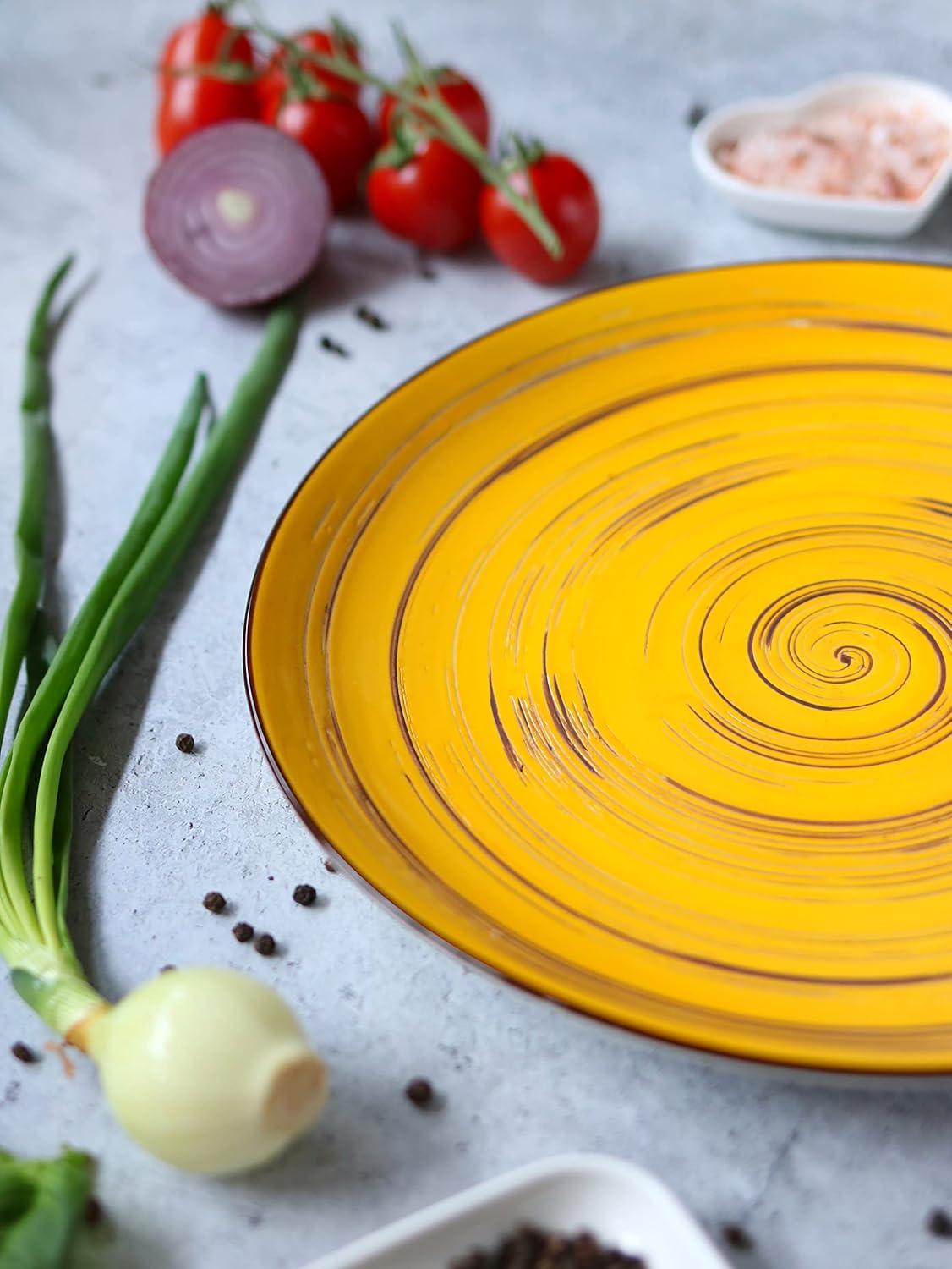 Wilmax SPIRAL Runder Teller 25 cm gelb kratzfest WL-669414/A2