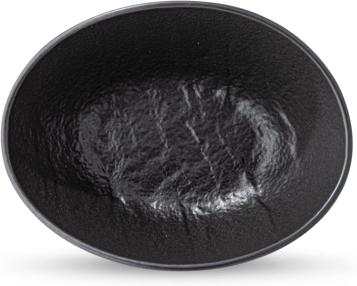 Wilmax Oval Dish 19x15x6 cm 3-piece SlateStone Black