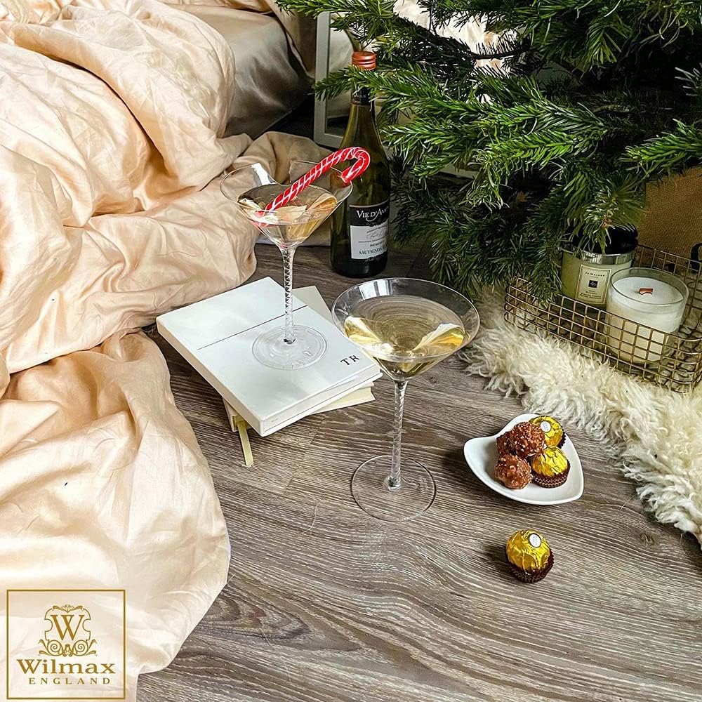 Wilmax Martini Gläser Set 200 ml aus Kristallglas WL-888106/2C