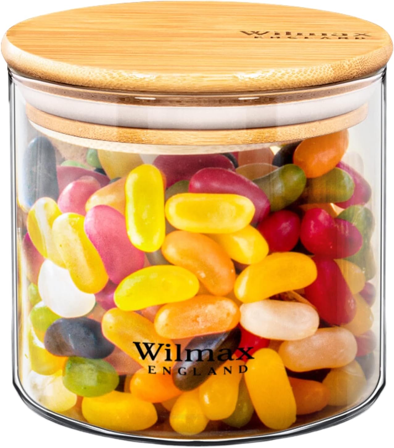 Wilmax Vorratsgläser Set, 3-teilig, aus Borosilikatglas, mit Bambusdeckeln – WL-888502/A3