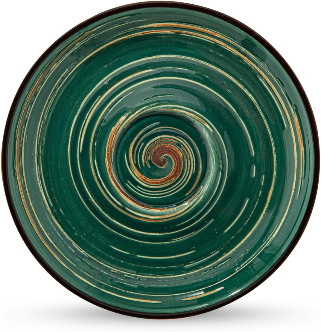 Wilmax Porzellan Untertasse, 15 cm, Spiral Green Kollektion, WL-669536/B