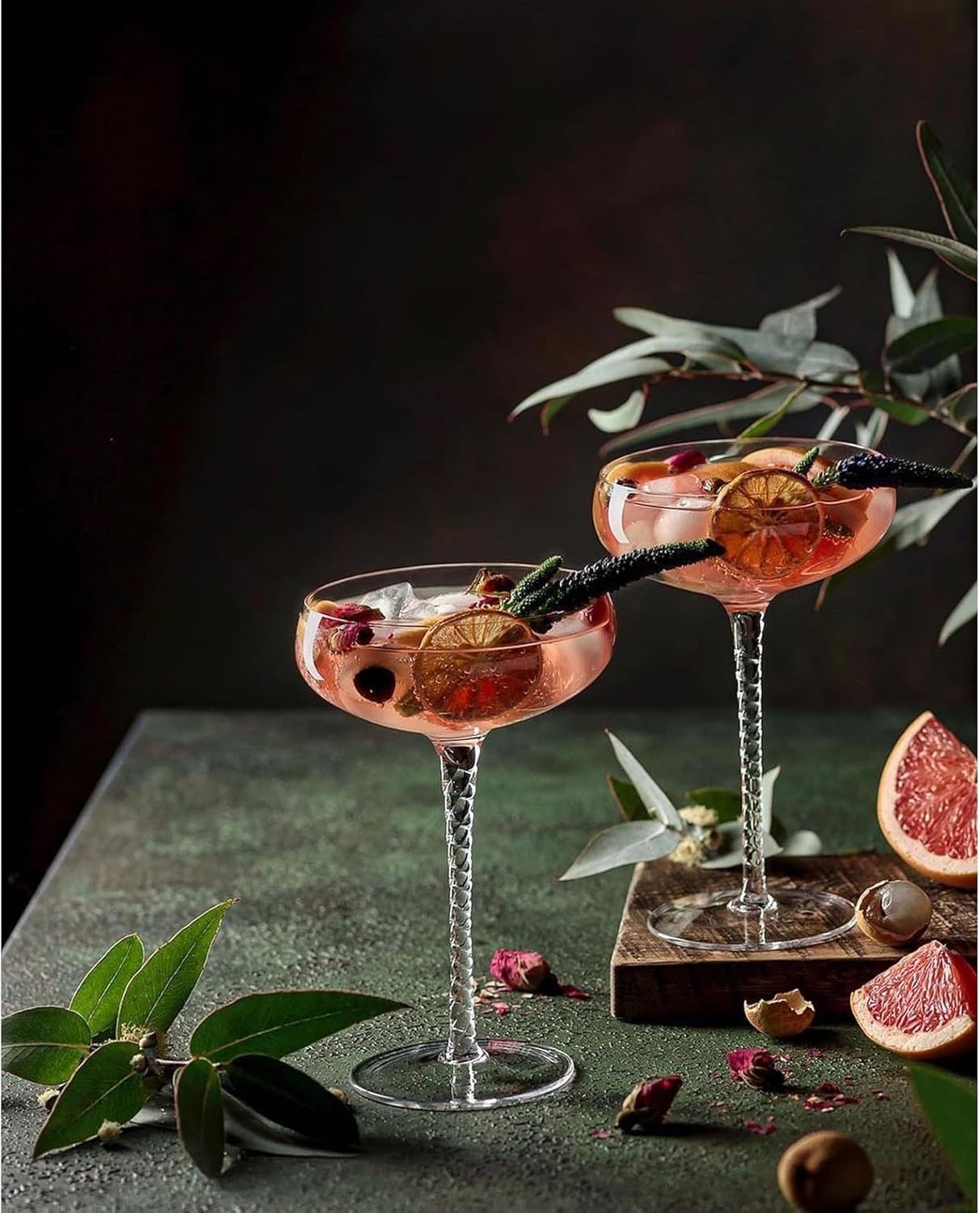 Wilmax Champagnergläser, 300 ml, 2er-Set, Kristallglas, WL-888105/2C