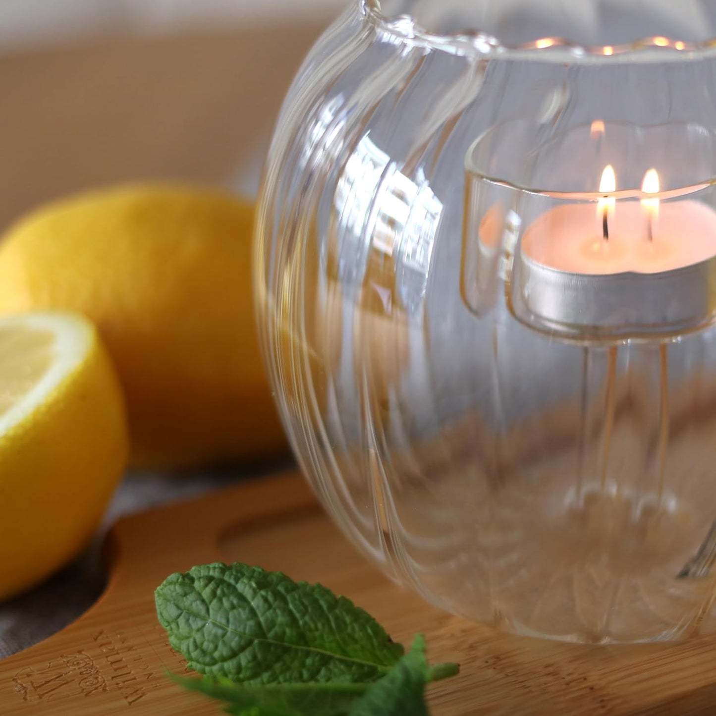 Wilmax Teelichthalter aus Thermoglas 12 x 10 cm WL-888976/A