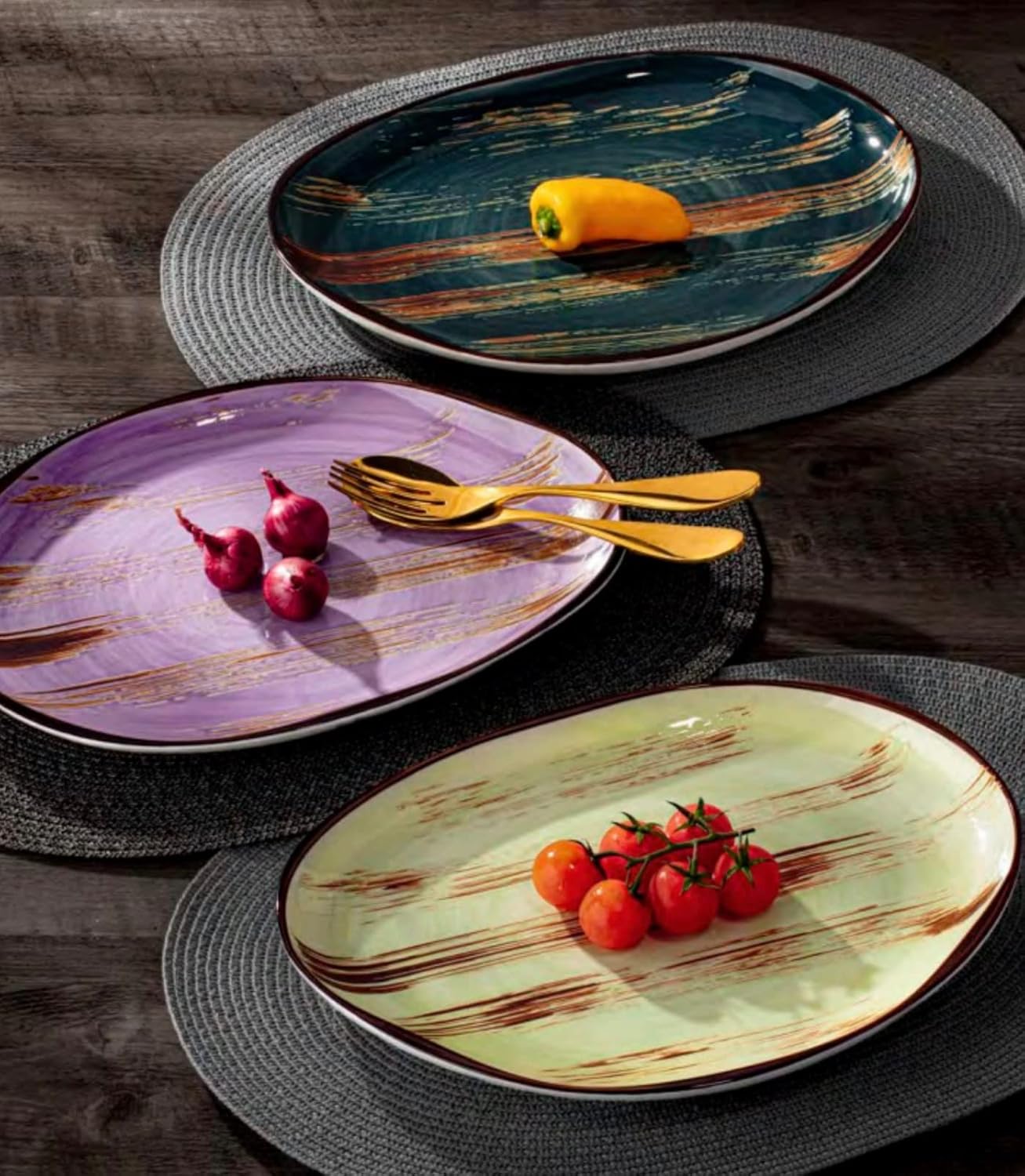 Wilmax Servierplatte, Porzellan, Steinform, Pistazie, WL-668142/A