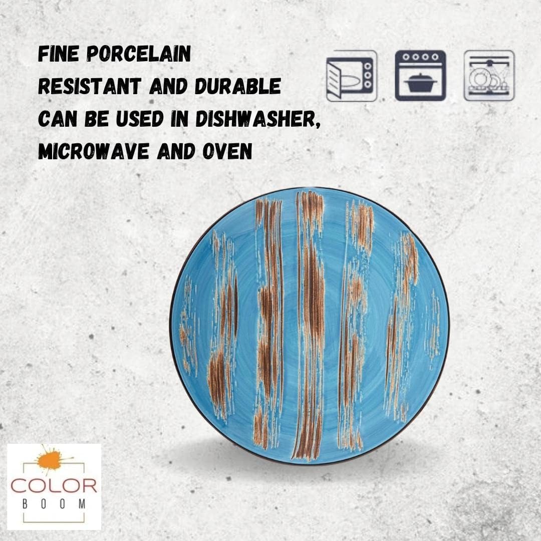 Wilmax Dessertteller Set 6-teilig, 18 cm, blau, ColorBoom Kollektion WL-668611/A6