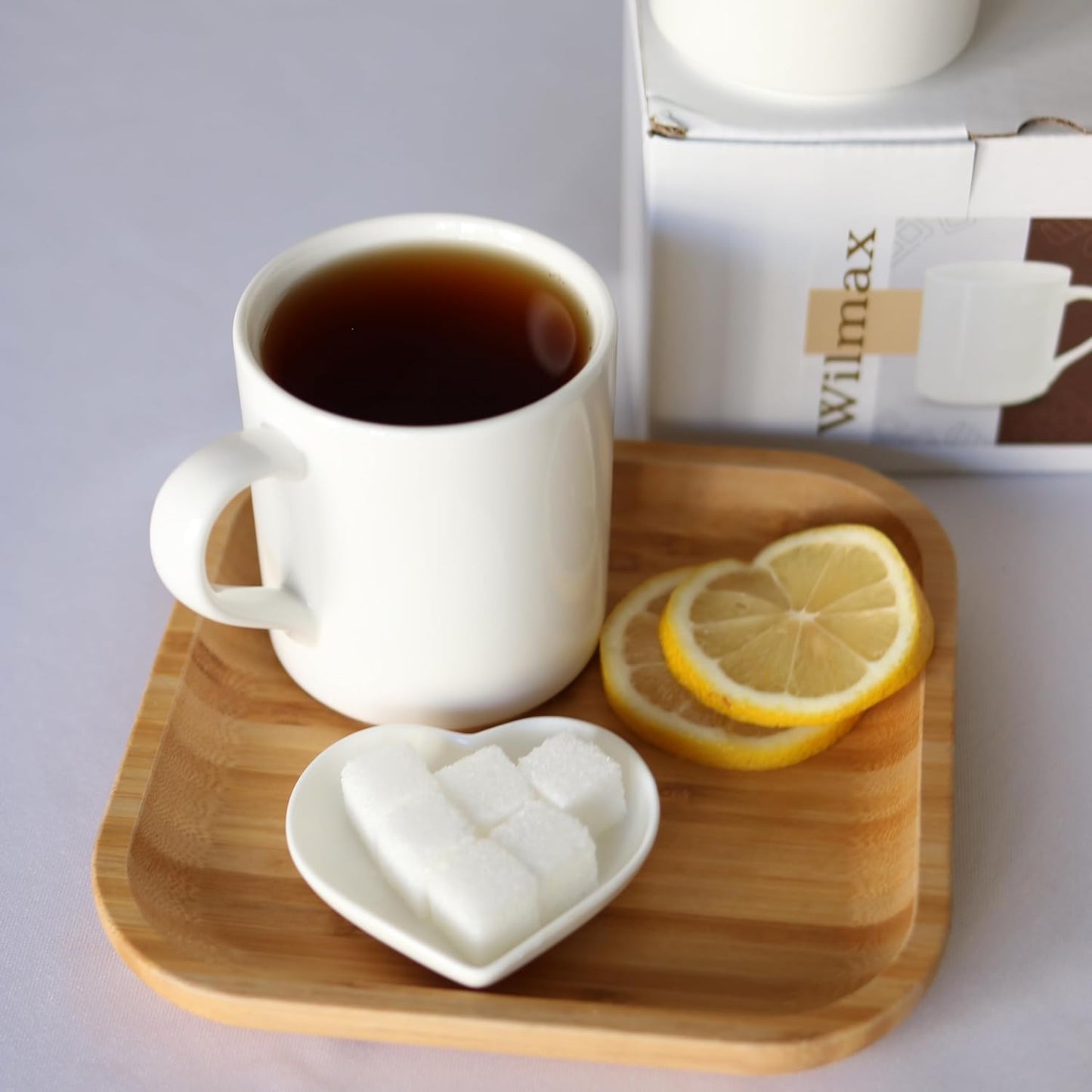 Wilmax Servierset Bambusteller 17.5 cm mit Teeglas 400 ml WL-771112/A-WL-888748/A