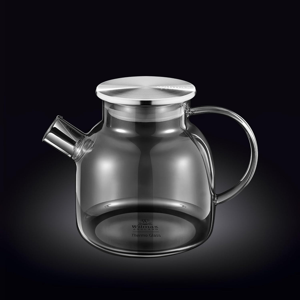 Wilmax Theepot 1200 ml Glas met RVS deksel