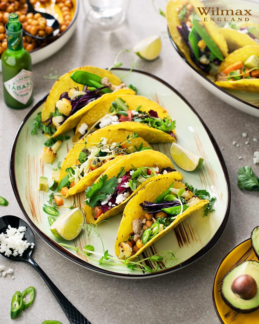 Wilmax Servierplatte, Porzellan, Steinform, Pistazie, WL-668142/A