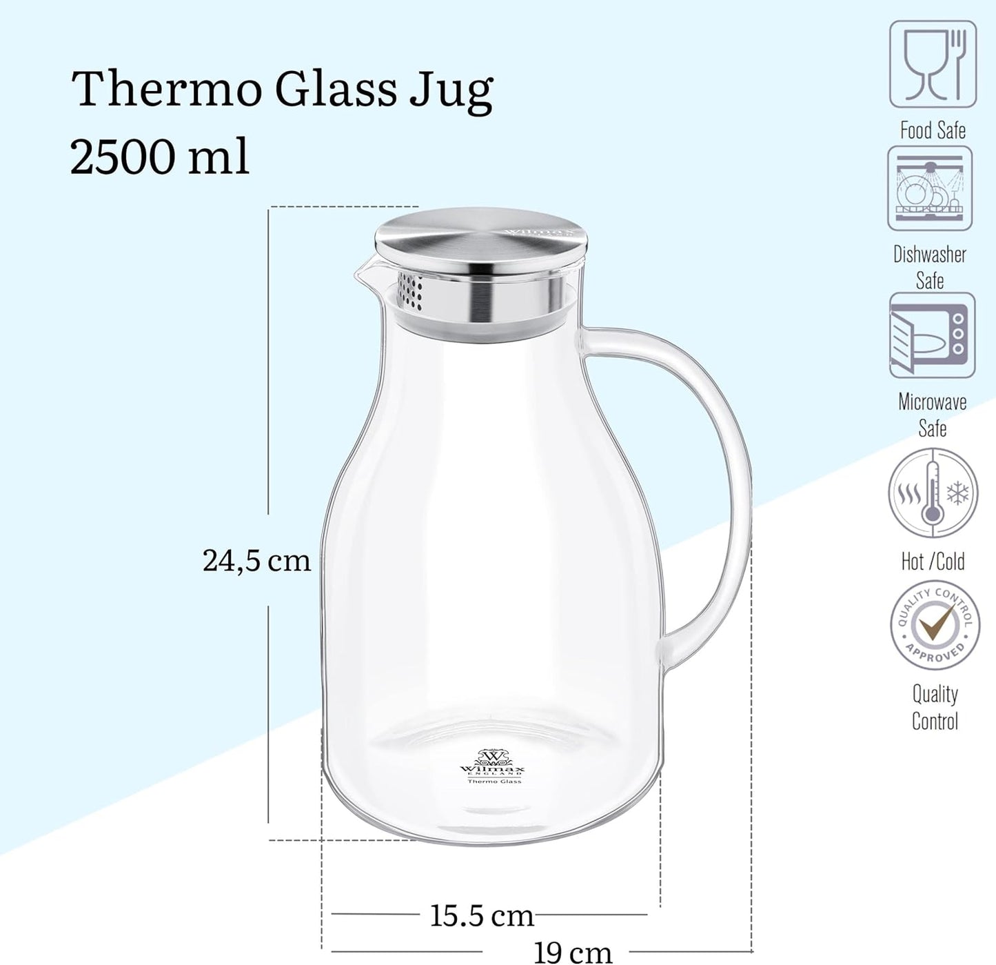 Wilmax Thermoglas Karaf met 6 glazen WL-888211/A-888630/A6