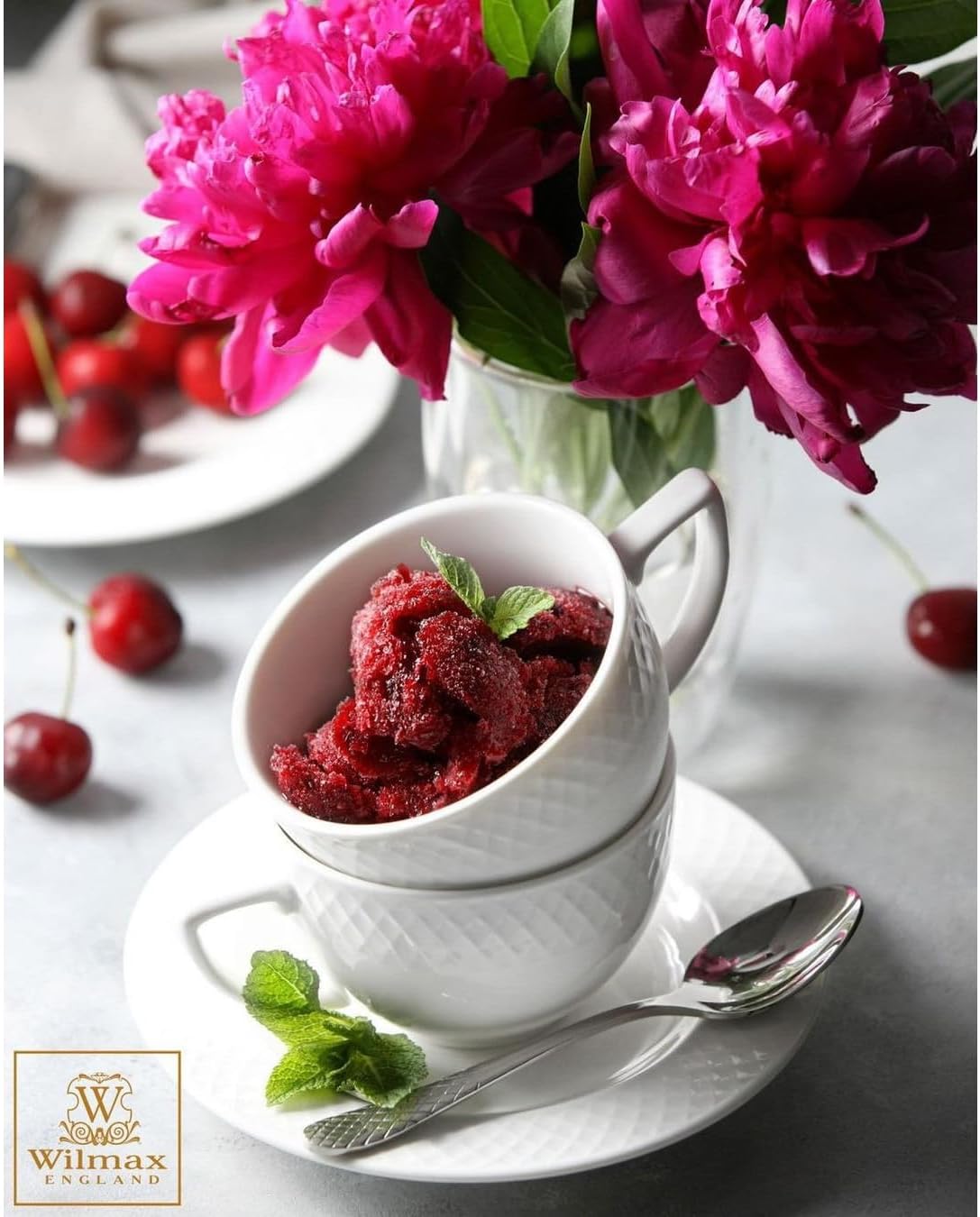 Wilmax Kaffeetasse und Untertasse, 90 ml, Julia-Kollektion, WL-880107/AB