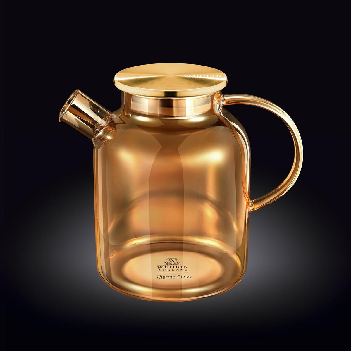 Wilmax Thermoglas theepot 1600 ml Goud