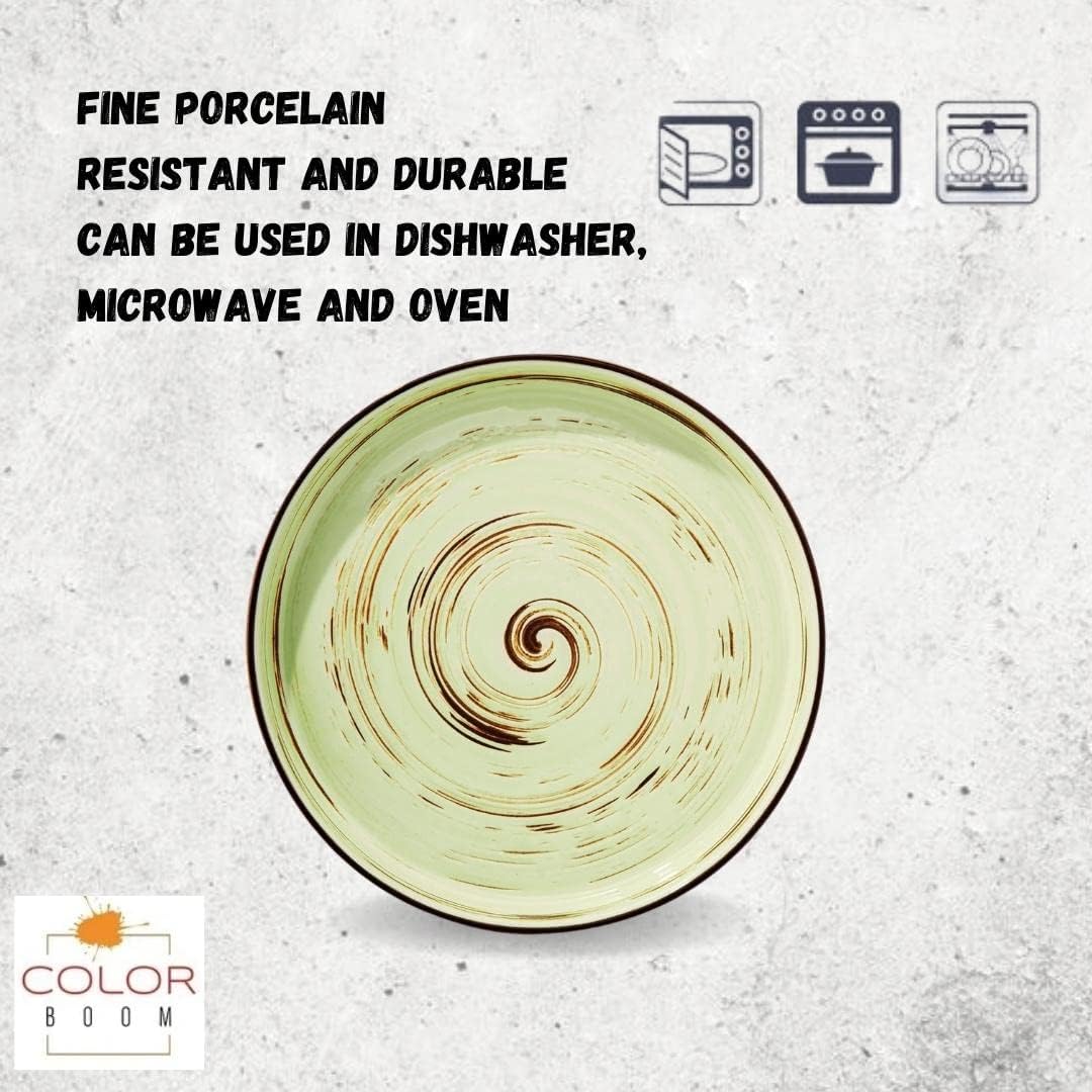 Wilmax Porzellan Speiseteller Set 2-teilig, Pistazie, 23 cm WL-669119/A2