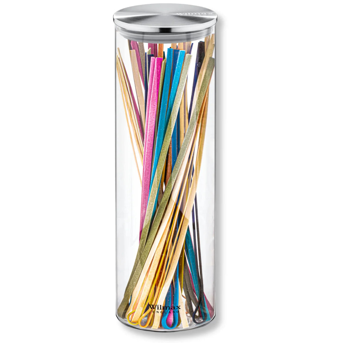 Wilmax Voorraadpot 2L, RVS Deksel, Transparant