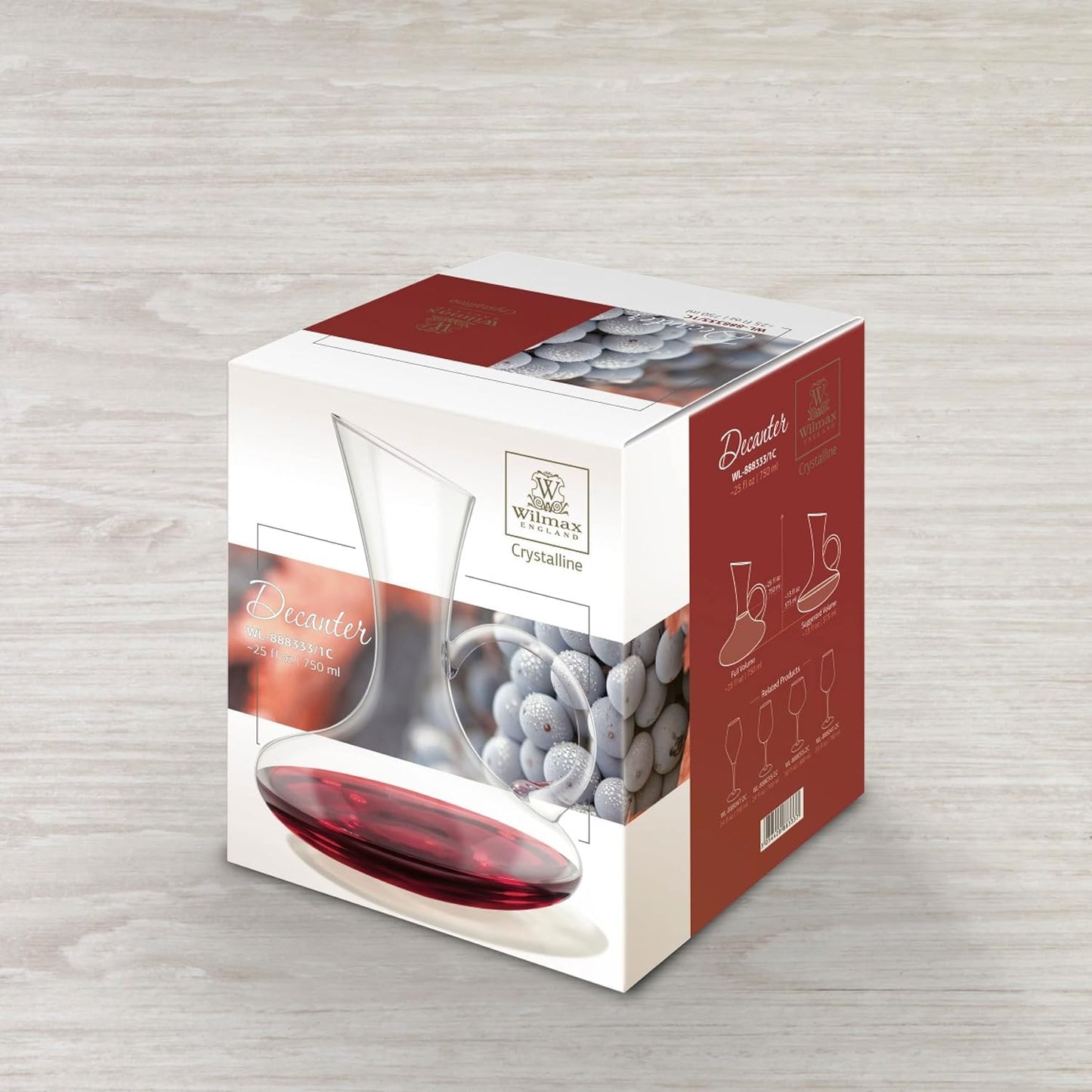 Wilmax Wine Carafe 750 ml aus Glas – WL-888333/1C