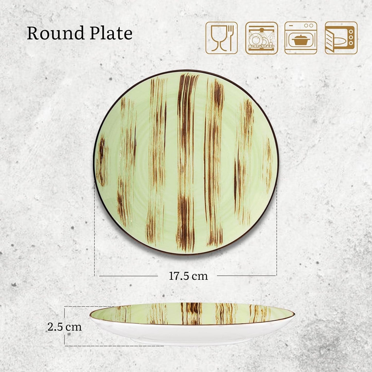 Wilmax runde Dessertteller 6-teilig, 18 cm, ColorBoom Kollektion WL-668111/A6