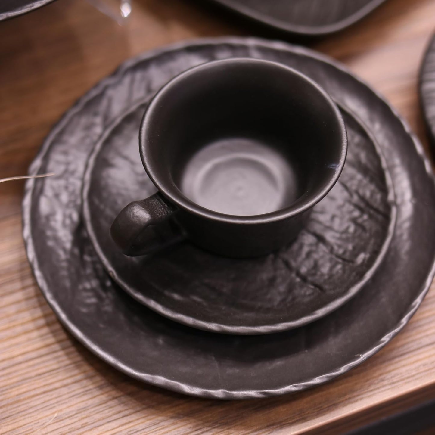 Wilmax Espressotassen mit Untertasse 2er Set Schwarz 75 ml Porzellan WL-661149/AB2