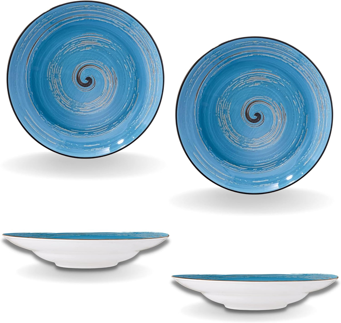 Wilmax Deep Porcelain Plate Blue 25.5 cm 2 pcs. WL-669627/A2