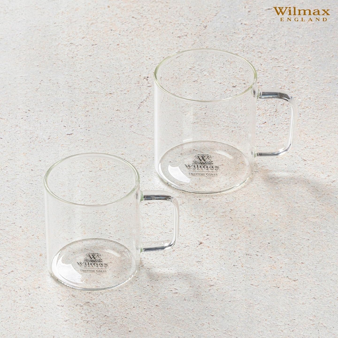 Wilmax Glazen Beker 250 ml Borosilicaatglas 6-delige Set