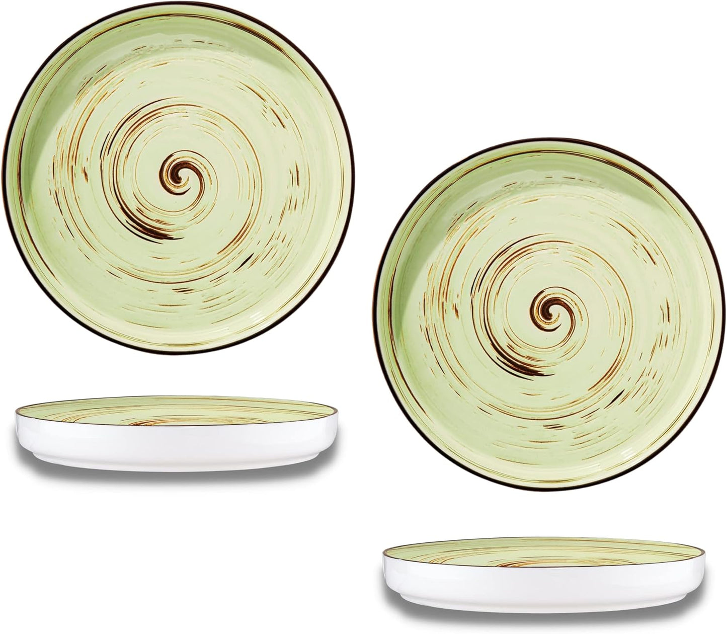 Wilmax Borden 23 cm Pistache Porselein 2-delige set