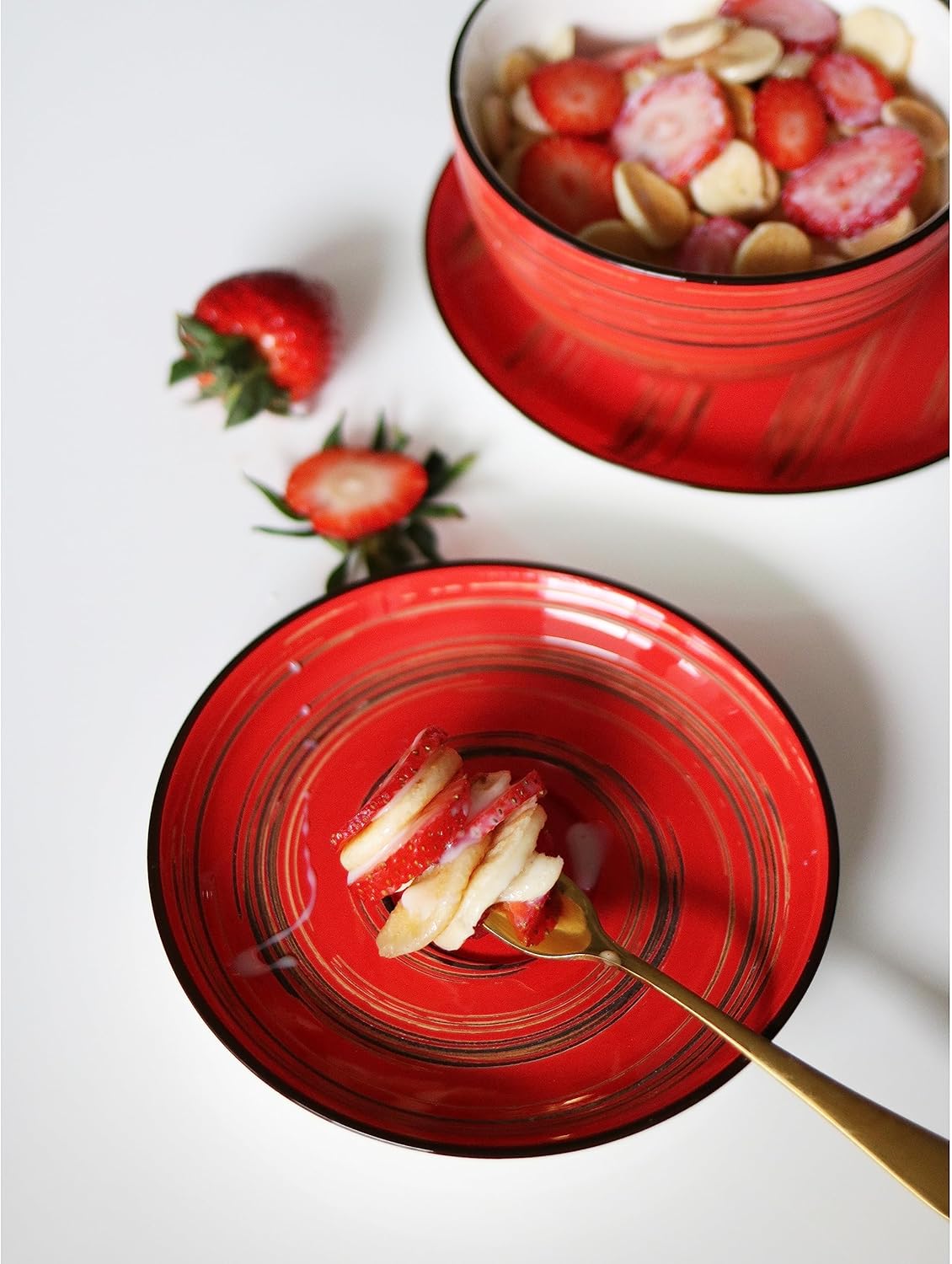 Wilmax Porzellan Untertasse, 15 cm, Spiral Red Kollektion, WL-669236/B