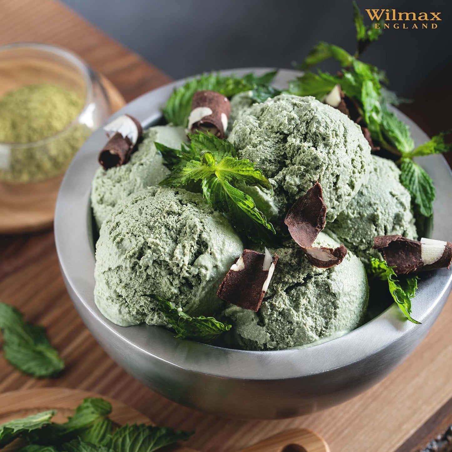 Wilmax Schüssel aus Edelstahl, 1300 ml, Silber matt, WL-553003/A