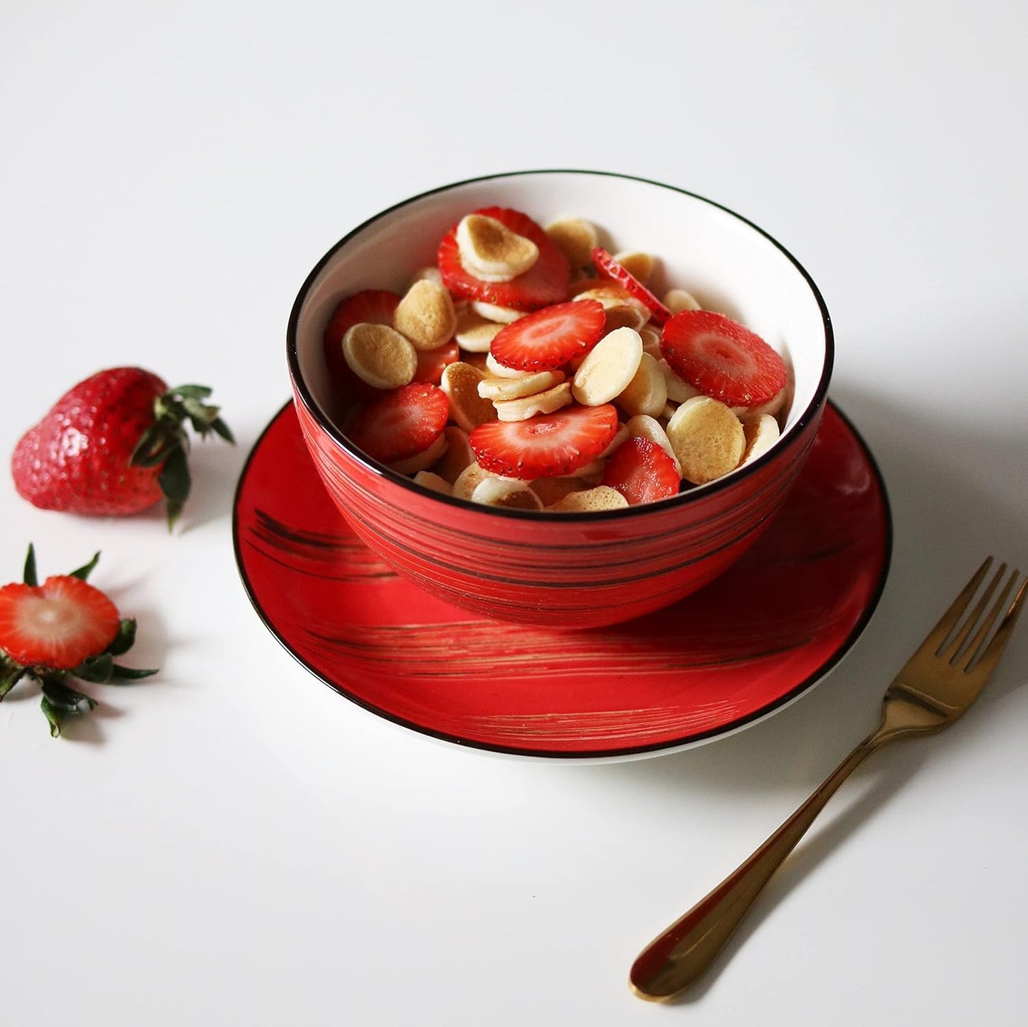 Wilmax Porzellanschüssel, rot, 14 cm Durchmesser, 600 ml WL-669230/A3