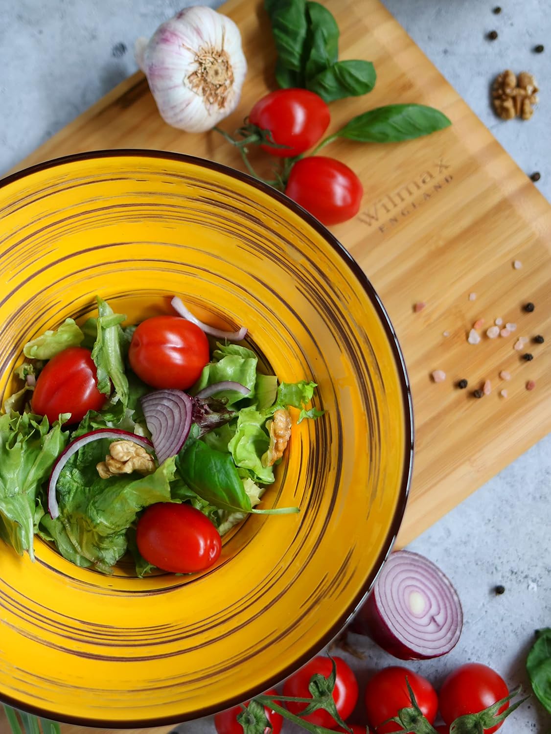 Wilmax Porzellanteller Gelb, Tief, 22.5 cm Durchmesser, 1100 ml – WL-669423/A