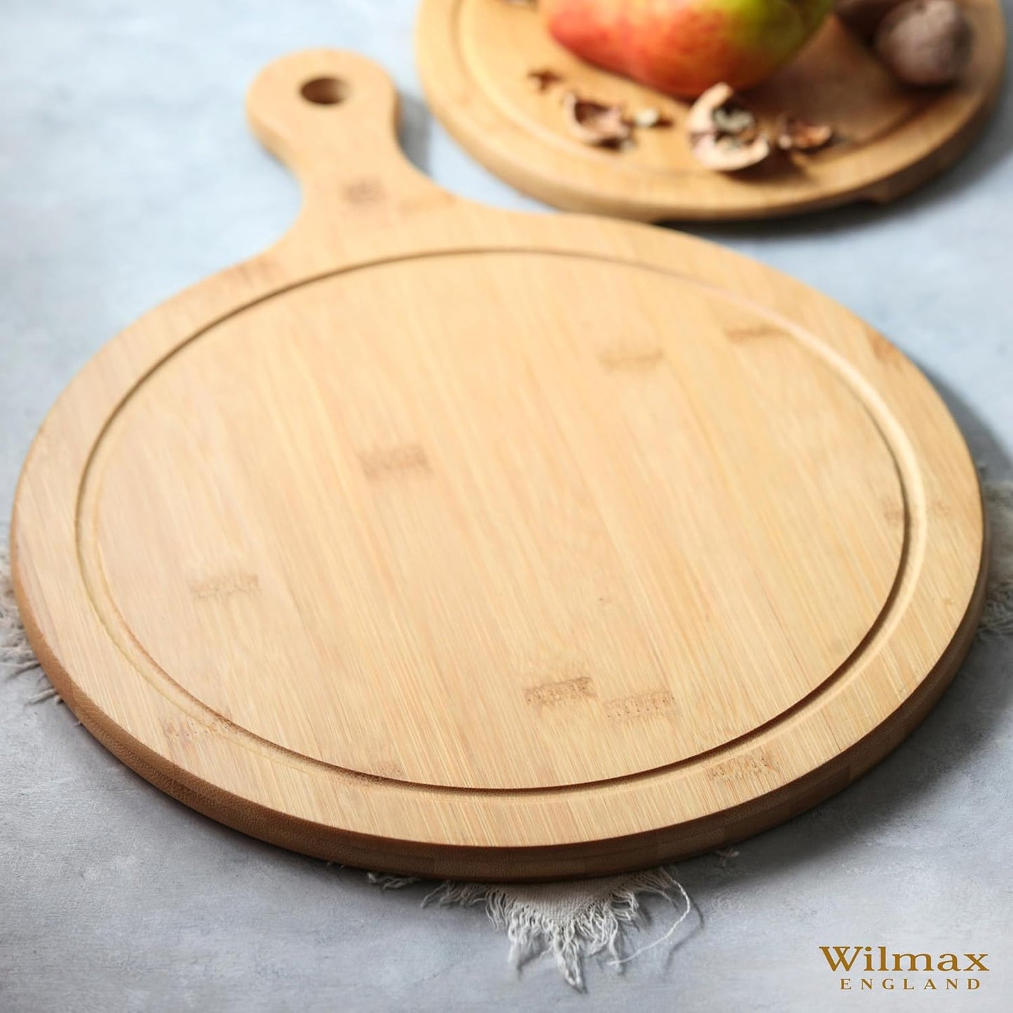 Wilmax Bamboe Serveerplank met greep Natuur 43,5x33 WL-771102/A