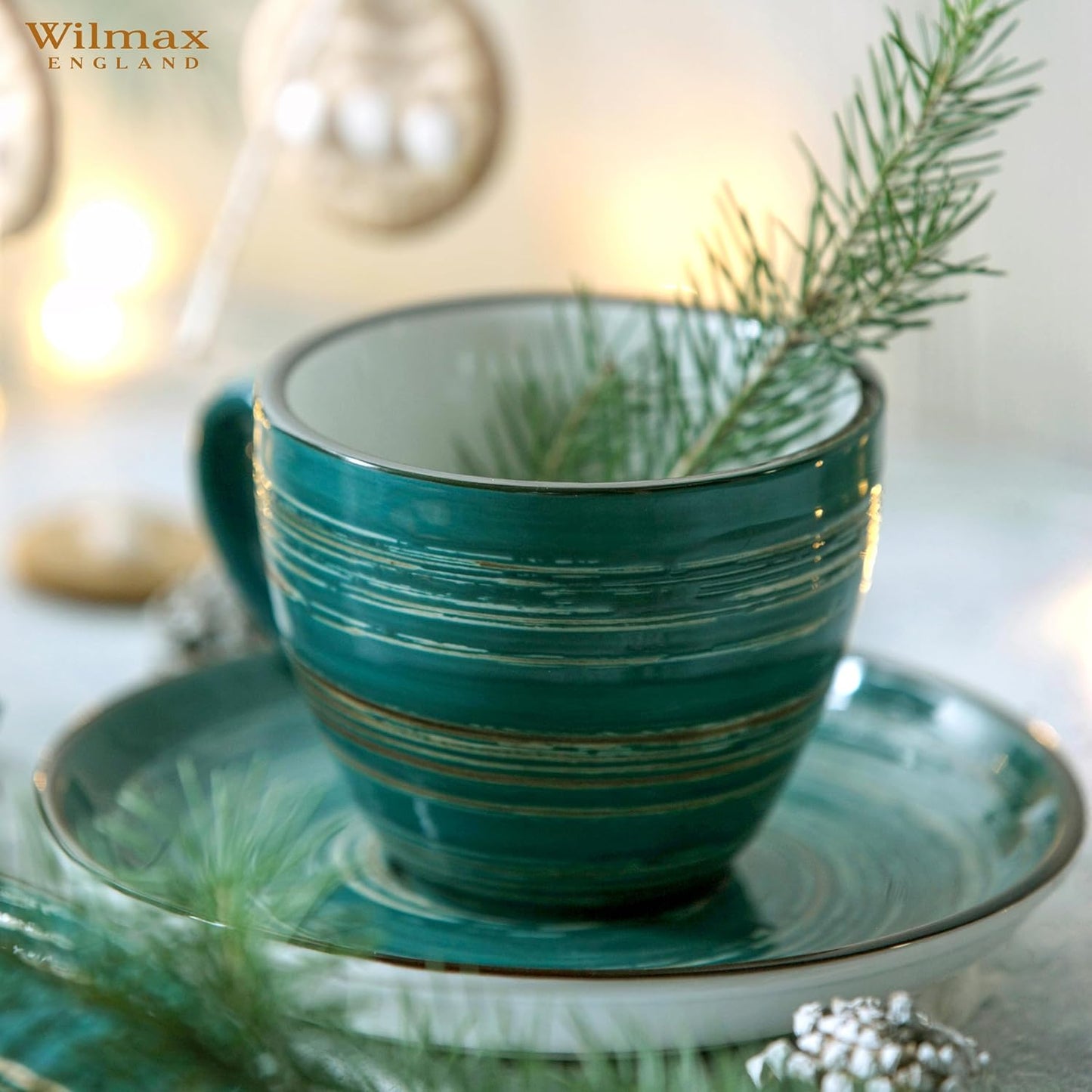 Wilmax England Saucer 15 cm Green Porcelain WL-669536/B