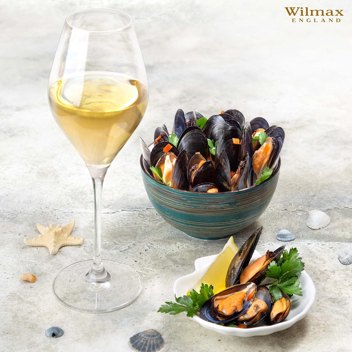Wilmax England Wijnglas conisch 440 ml Kristalglas 2 stuks