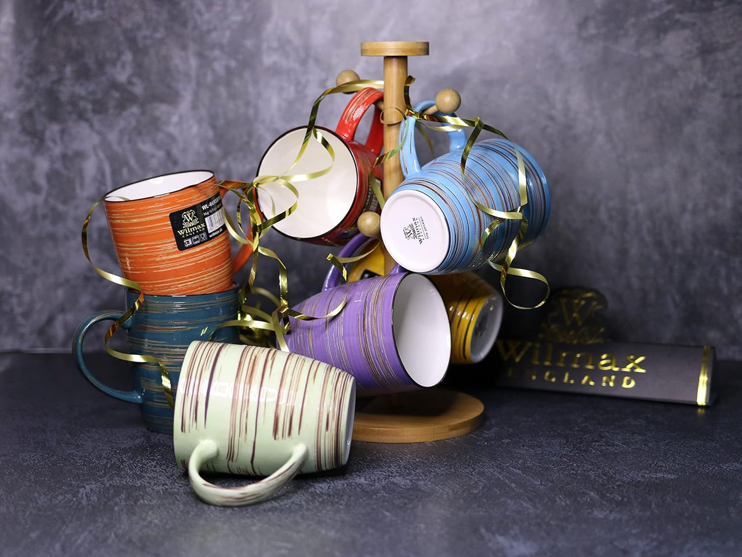 Wilmax SPIRAL Becher 6er-Set 460 ml – Modern & Spülmaschinenfest – WL-669637/A6