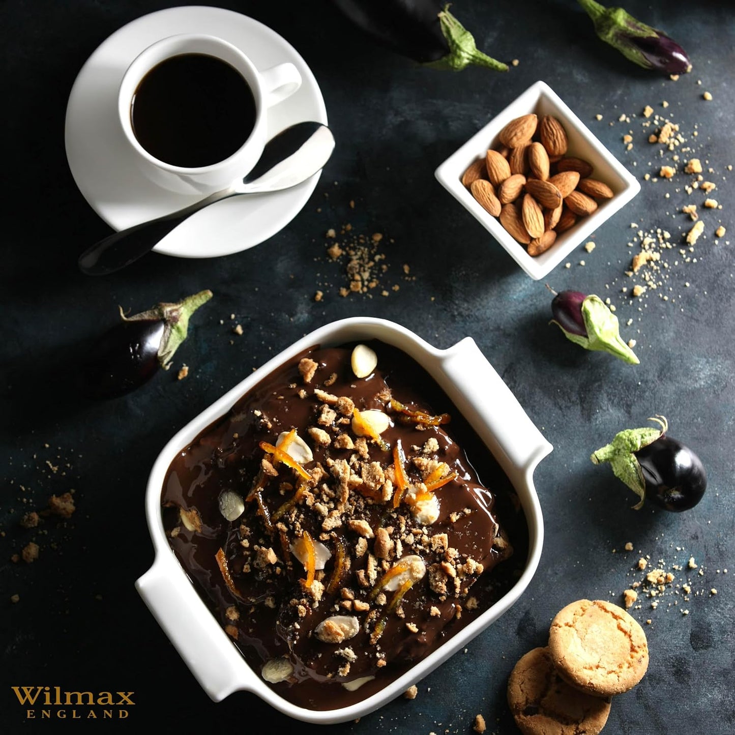 Wilmax Kaffee-Tasse mit Untertasse 140 ml – Klassisches Design – WL-993039/AB