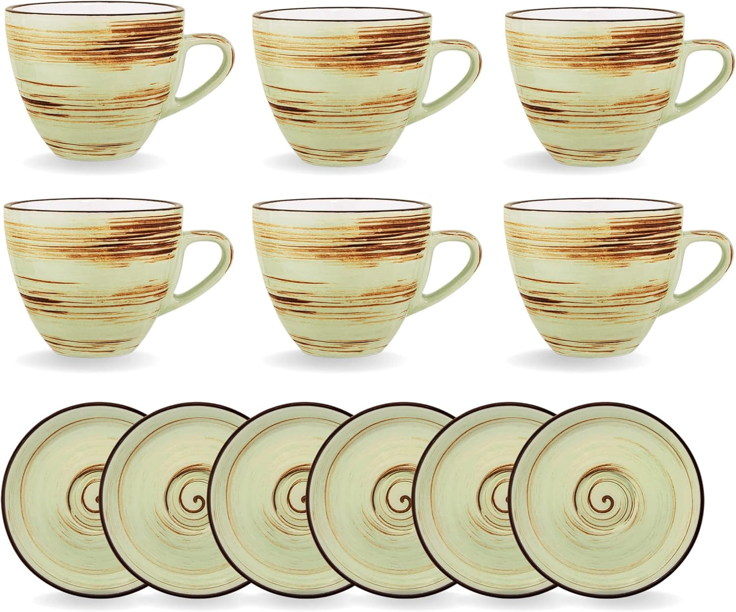 Wilmax Koffie Kopjes & Schotels Set 6-delig 300 ml WL-669136/AB6