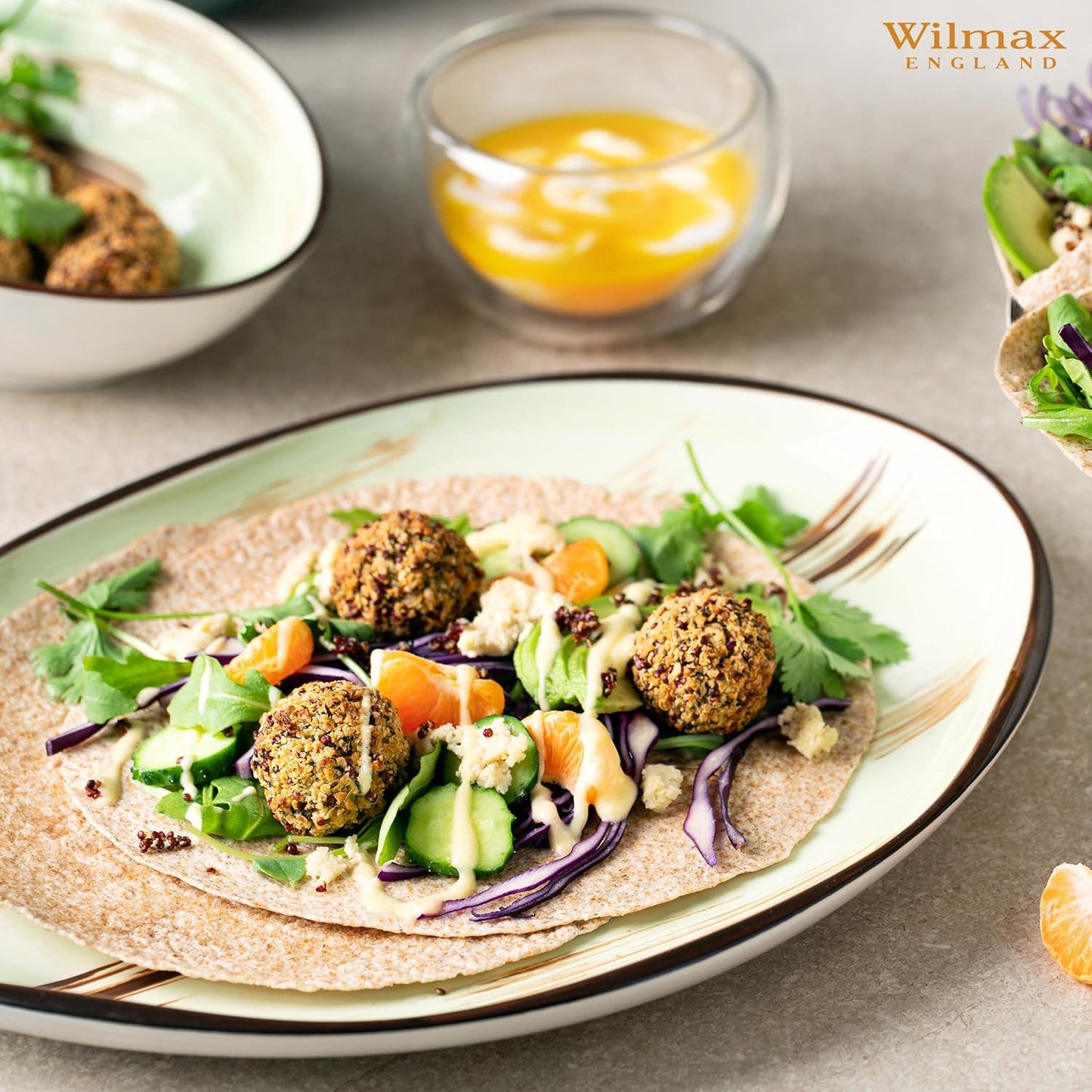 Wilmax Serving Plate Stone Shape Pistachio Porcelain WL-668142/A
