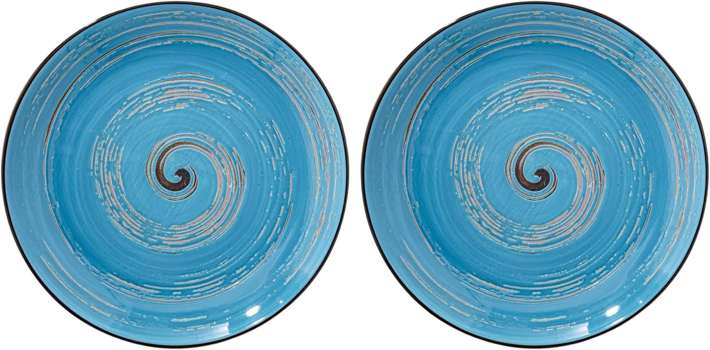 Wilmax Porseleinen Borden 25,5 cm Blauw 2 st. WL-669614/A2
