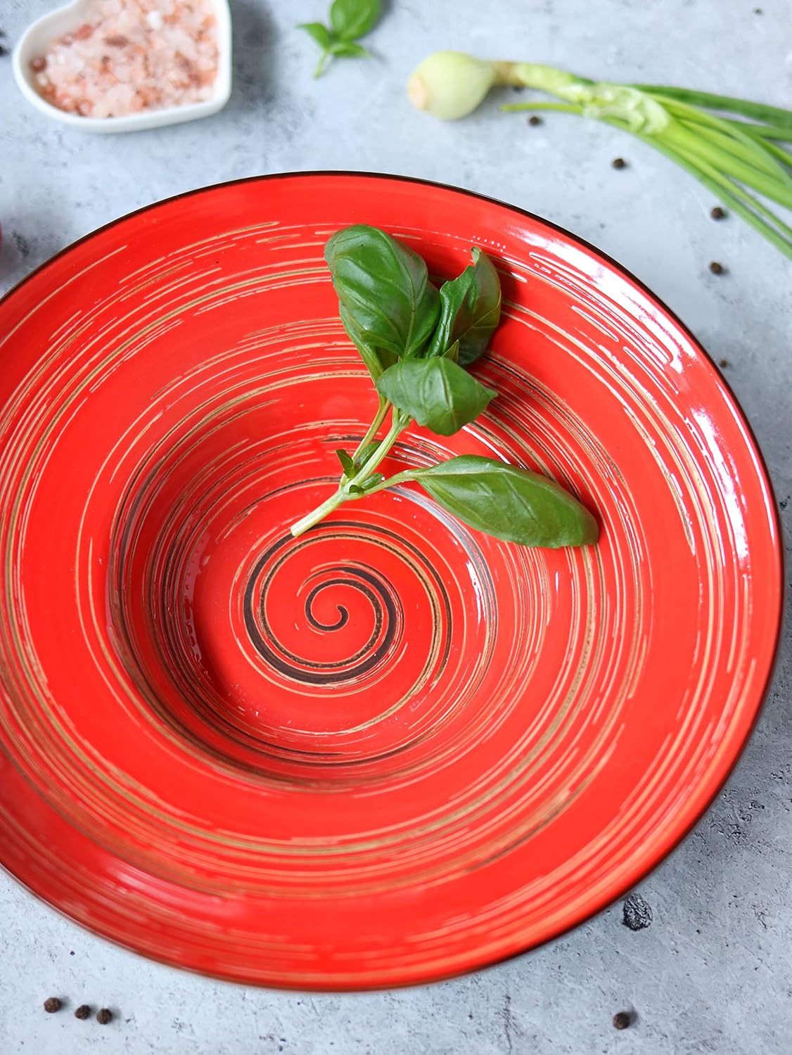 Wilmax Tiefer Teller 24 cm – Modernes Design in Rot – WL-669225/A