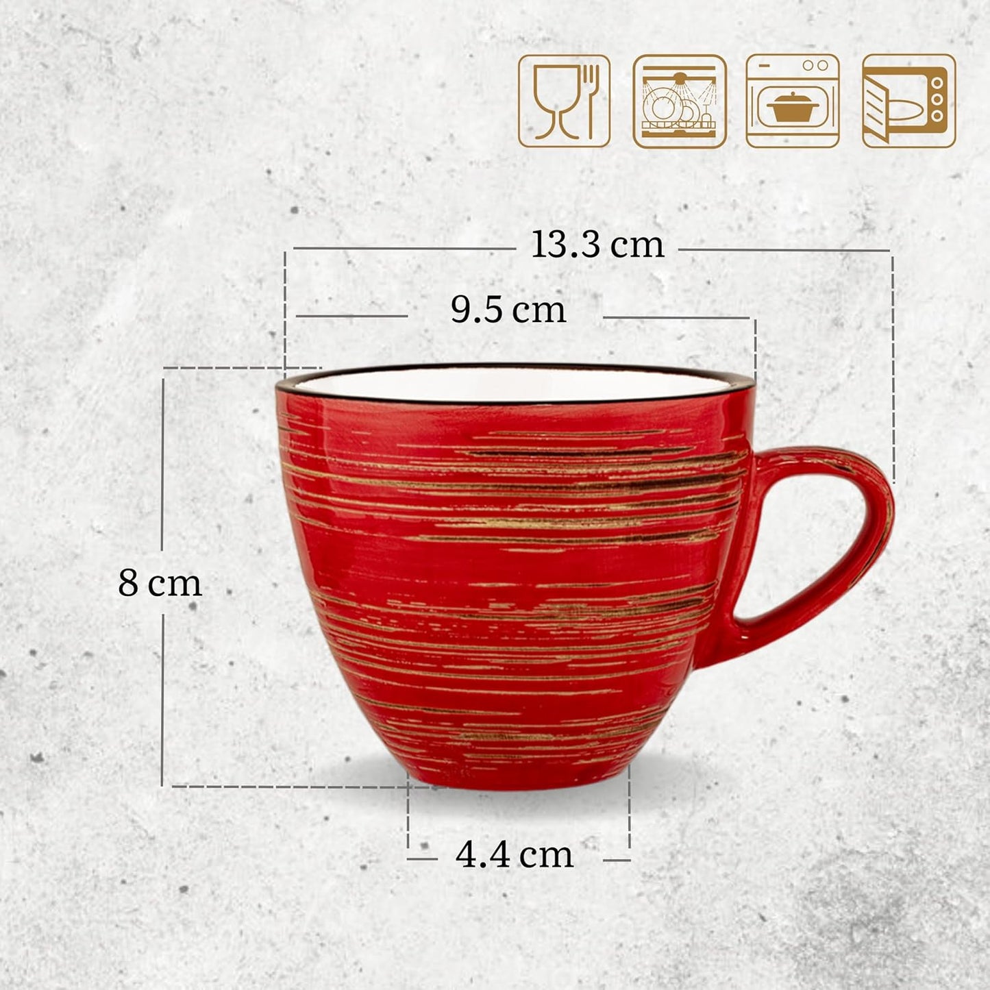 Wilmax Mug 300 ml Red Porcelain WL-669236/A