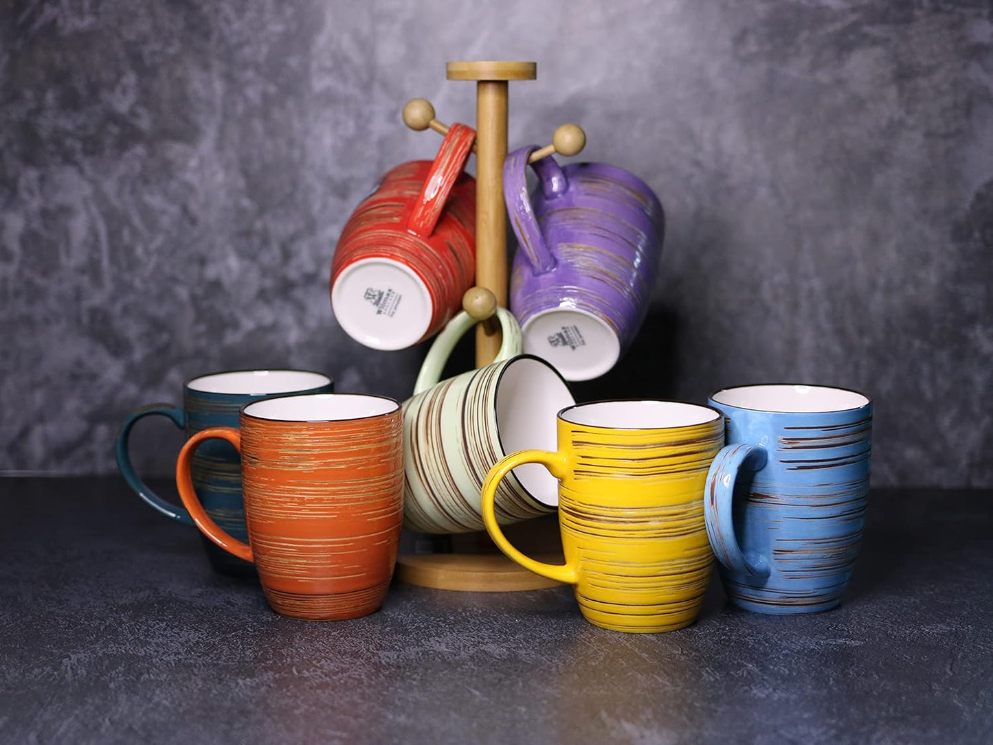 Wilmax SPIRAL Cup | Set of 6 | 460 ml | Porcelain Cup | Color Light Green WL-669137/A6