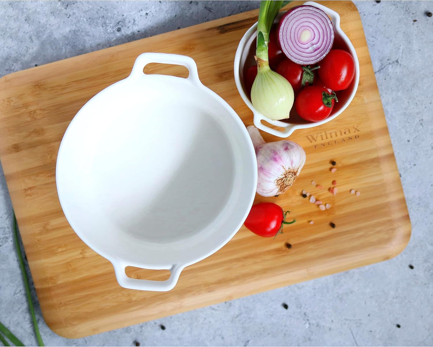 Wilmax Auflaufform mit Griffen 510 ml Weißporzellan WL-997034/A