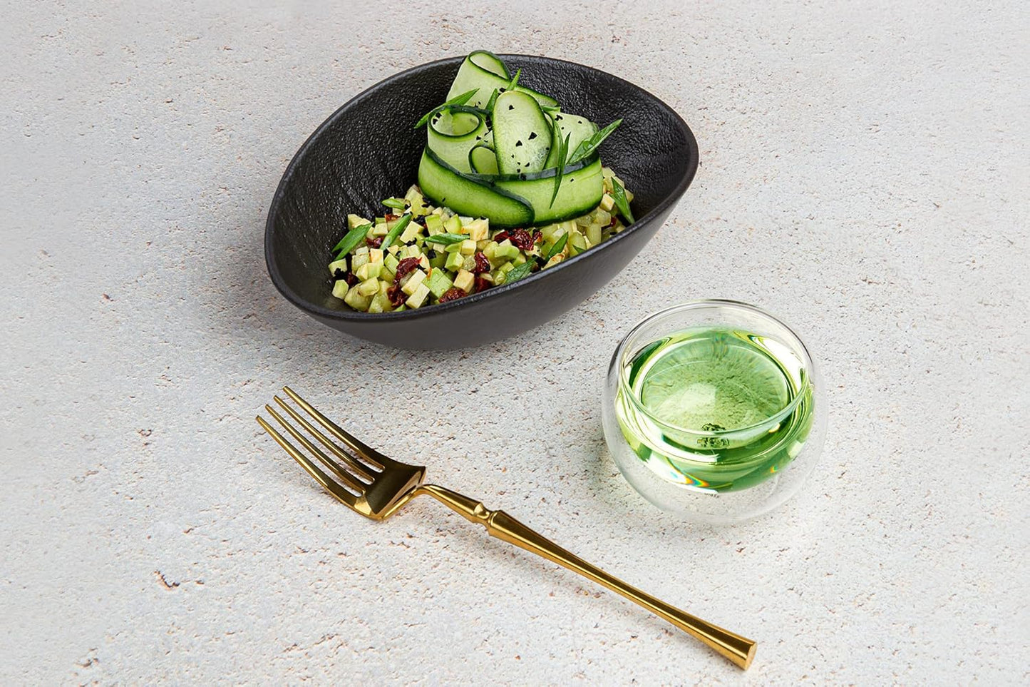 Wilmax Oval Dish 19x15x6 cm 3-piece SlateStone Black