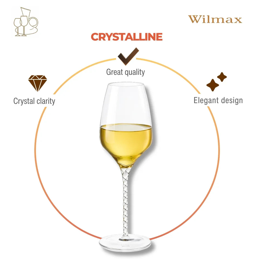 Wilmax Kristal Wijnglas 800ml Helder 2 stuks