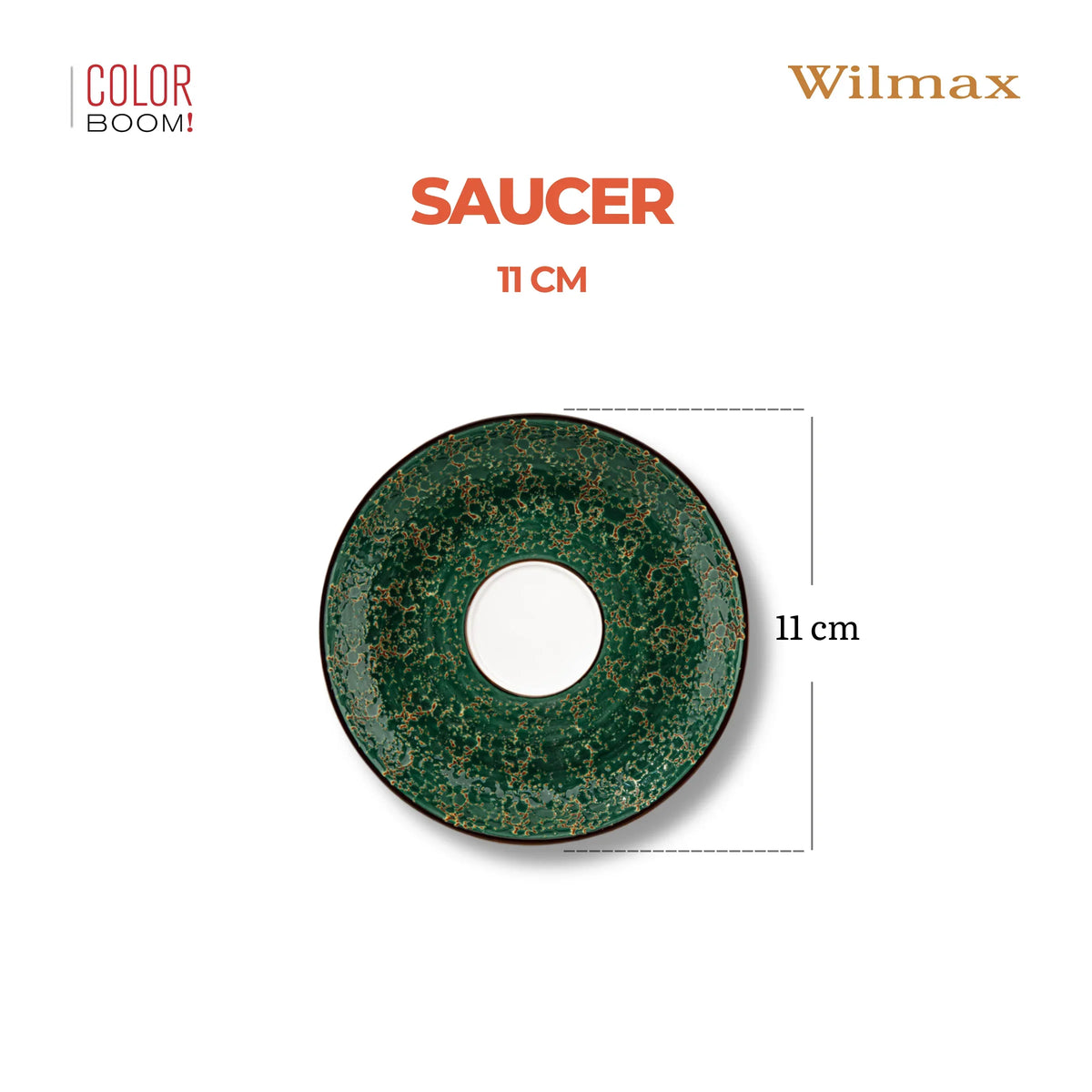Wilmax Schotel 11 cm Groen Porselein