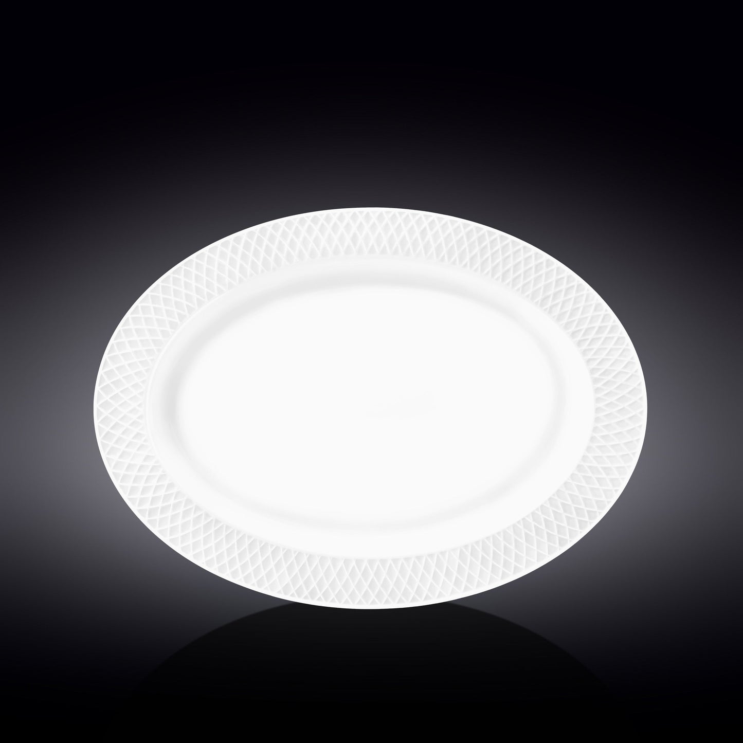 Wilmax Serveerplaat Ovaal Porselein Wit 35x25cm Diamond