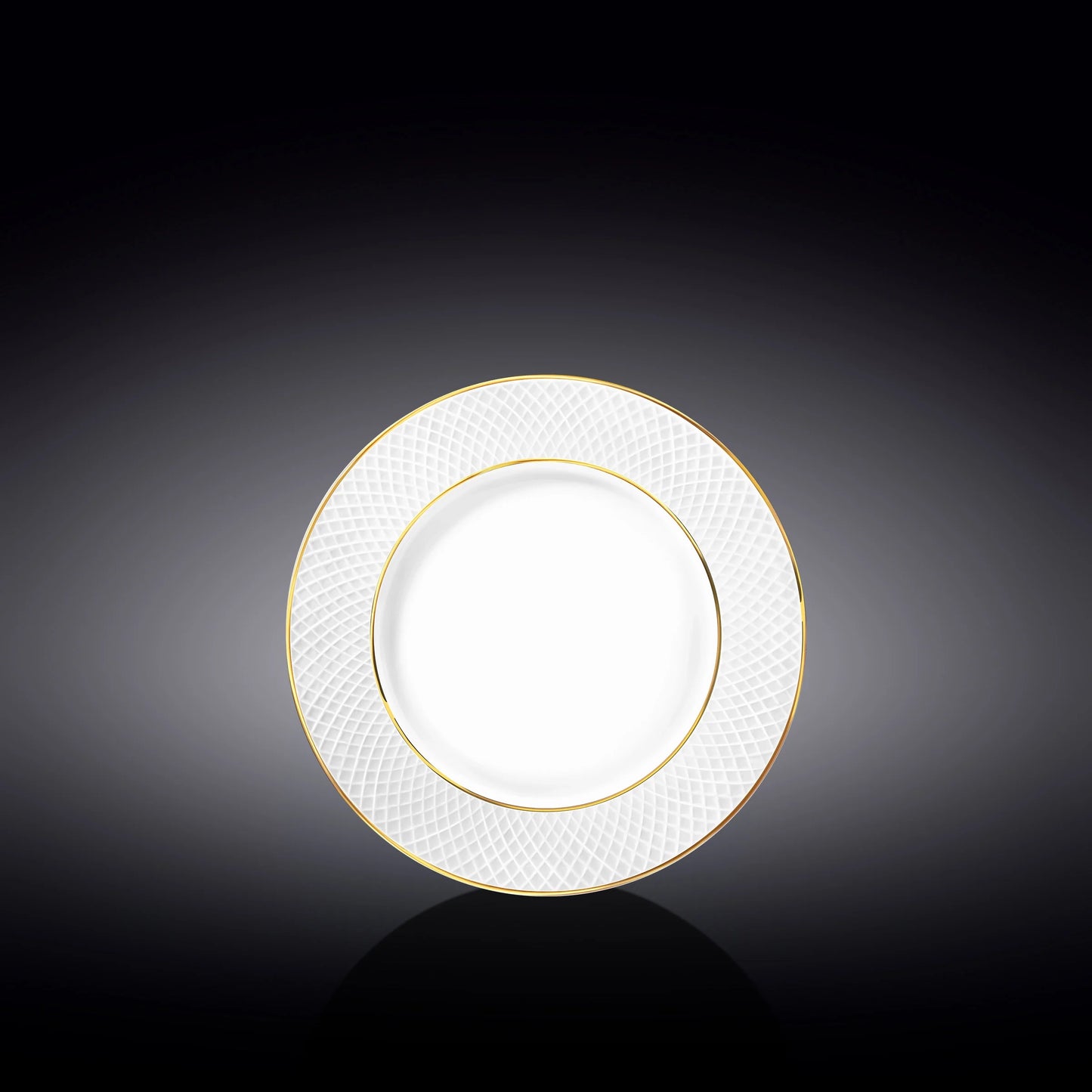 Wilmax Plate 18 cm White Gold Rim | Set 2x | WL-880102101/A2