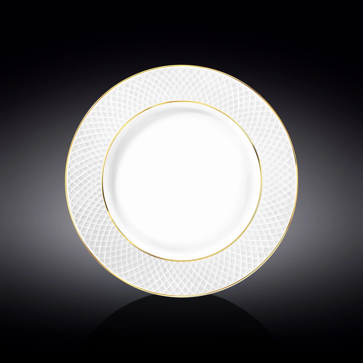 Wilmax Dinerbord 28 cm Wit Porselein Goudlijnen