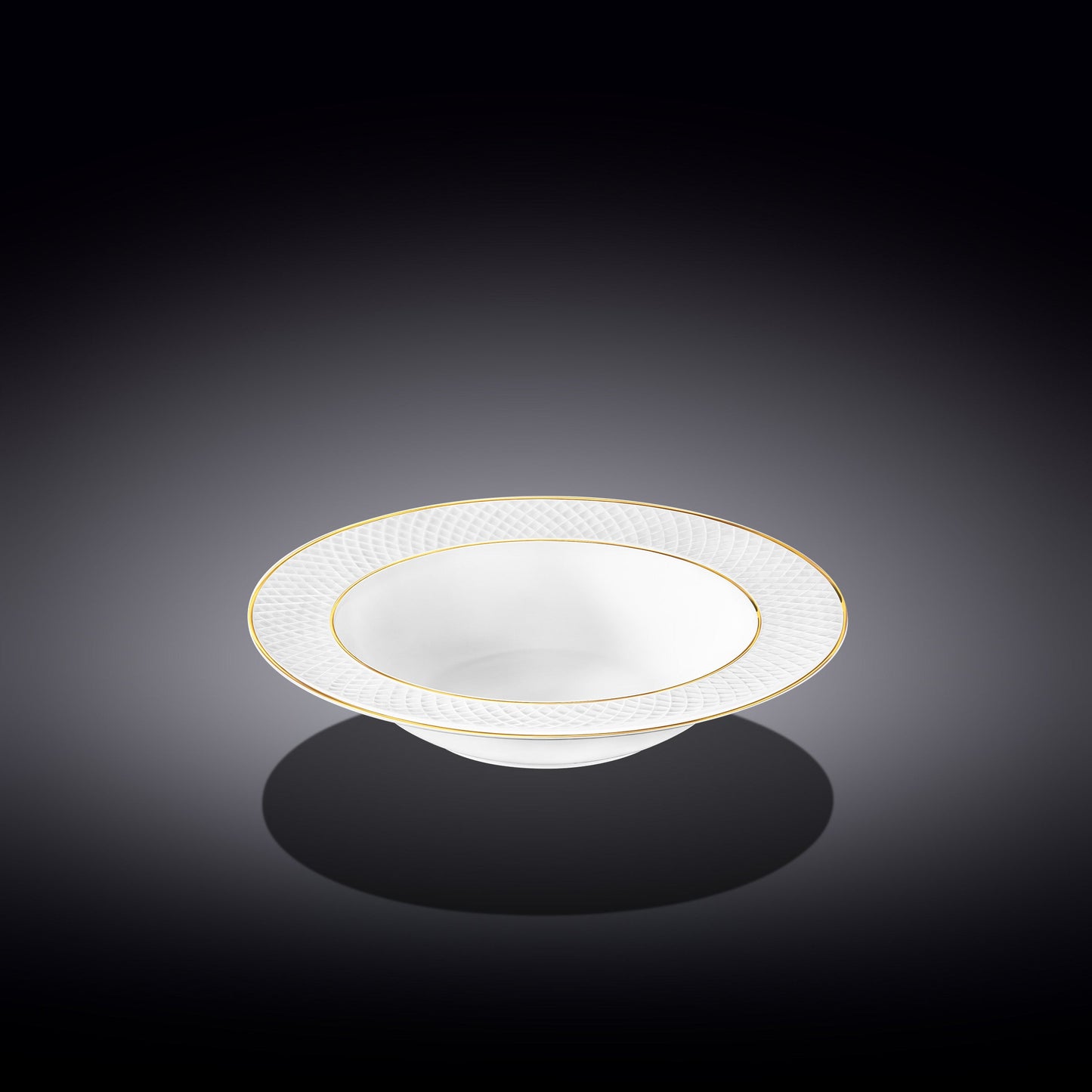 Wilmax Tiefer Porzellanteller 22,5 cm mit Goldrand WL-880102303/A