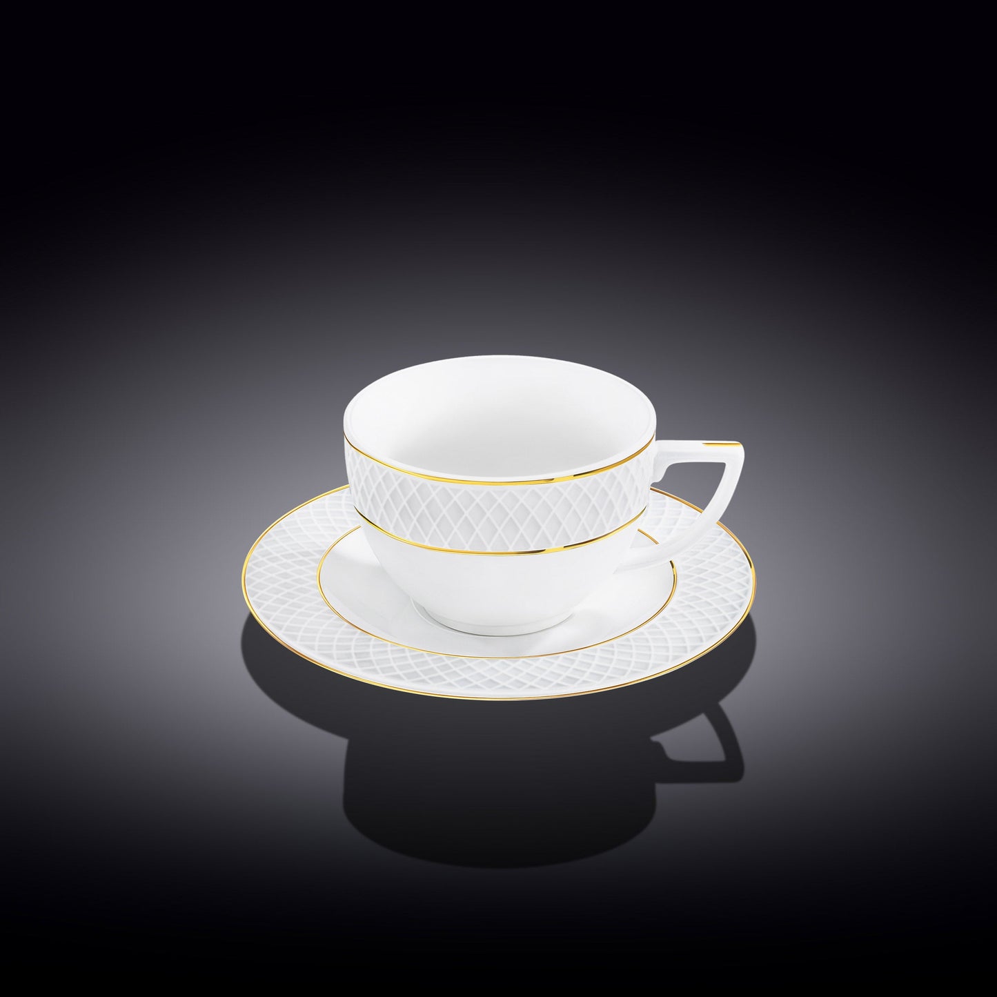 Wilmax Cup and Saucer 240 ml White Porcelain WL-880102404/AB