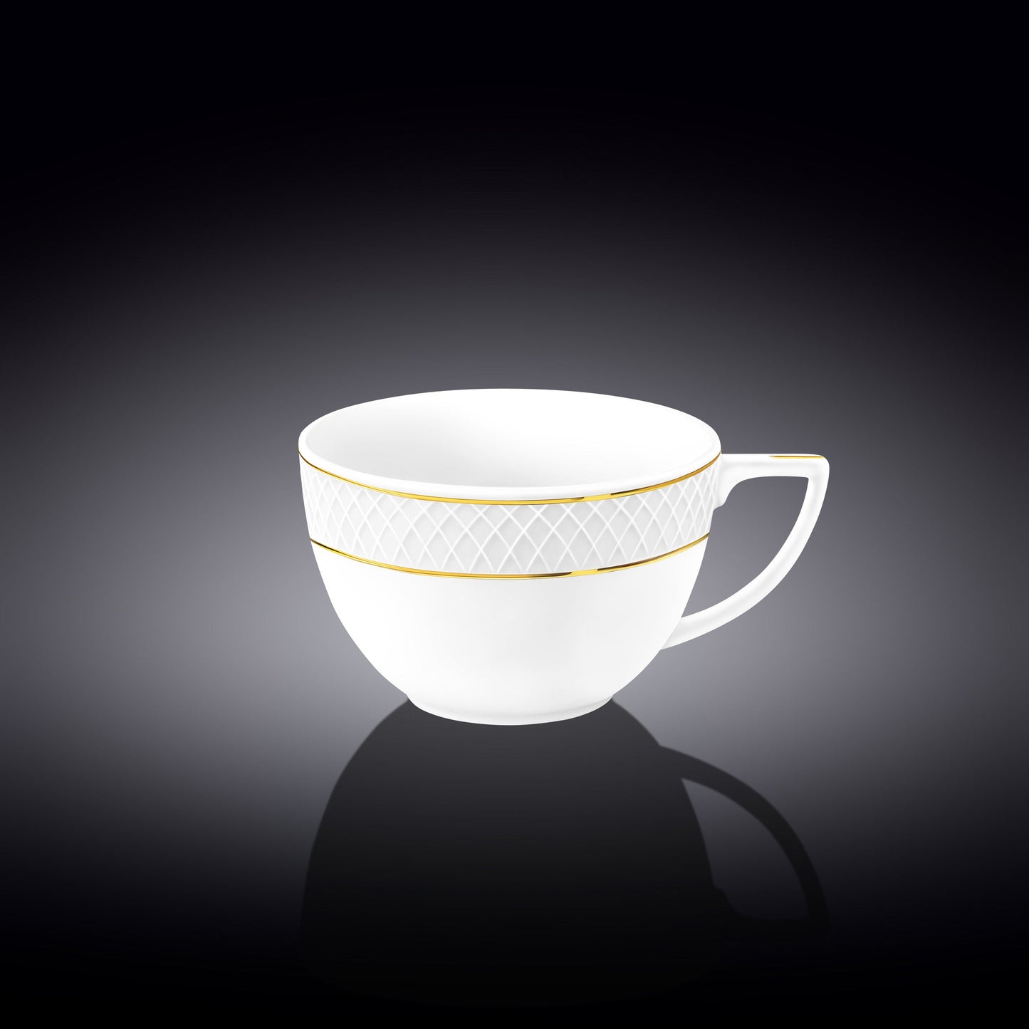 Wilmax Jumbo-Becher mit Goldlinien, 500 ml, WL-880102409/A