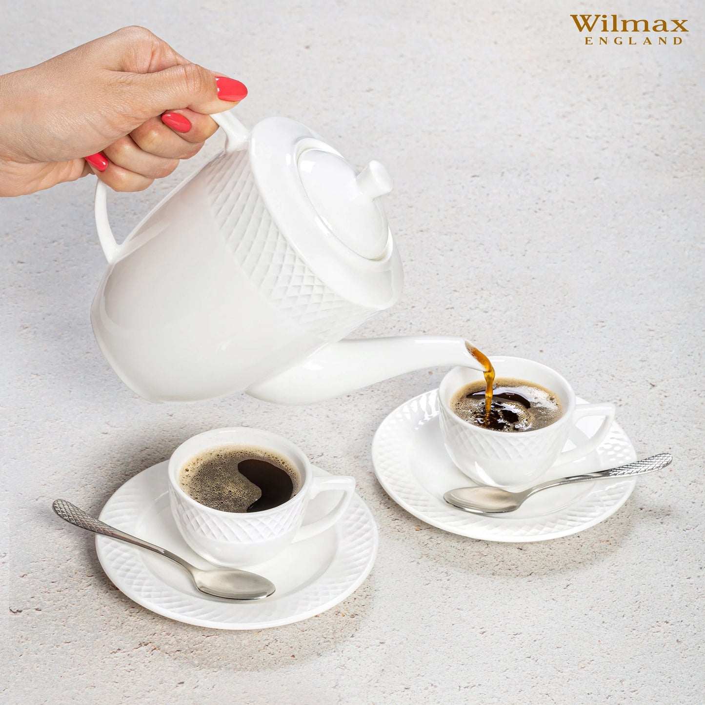 Wilmax England Koffiepot 750ml Wit Porselein WL-880111/1C